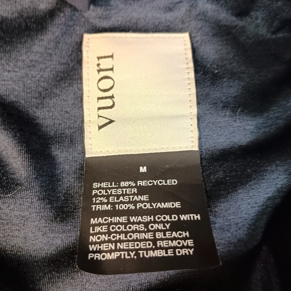 Vuori Sunday Element Men M Blue Performance Full Zip Hood 4 Way Stretch Jacket - Picture 2 of 7